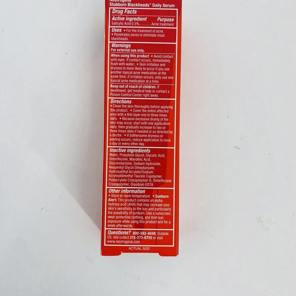 Neutrogena Stubborn Blackheads Daily Syrum Salicylic Acid Acne Treatment 1 Fl Oz